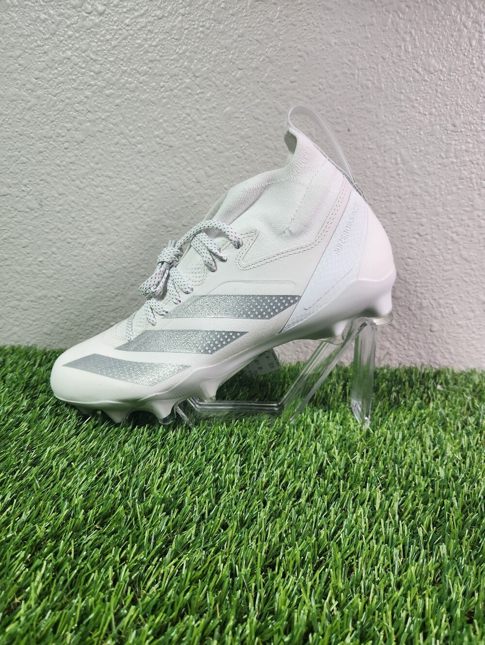 Adidas Adizero Impact Football Cleats IH5957 White Silver Metallic Men Size 11